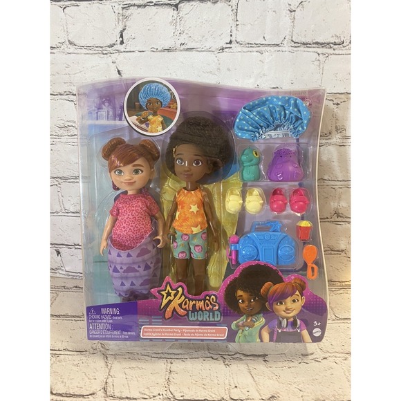 Karma's World Other - Karma's World Slumber Party Toy Playset with 2 Dolls & Accessories, 15-Pieces
